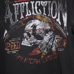 Afflictions Y2K Biker men's long sleeve distressed shirt XXL very cool